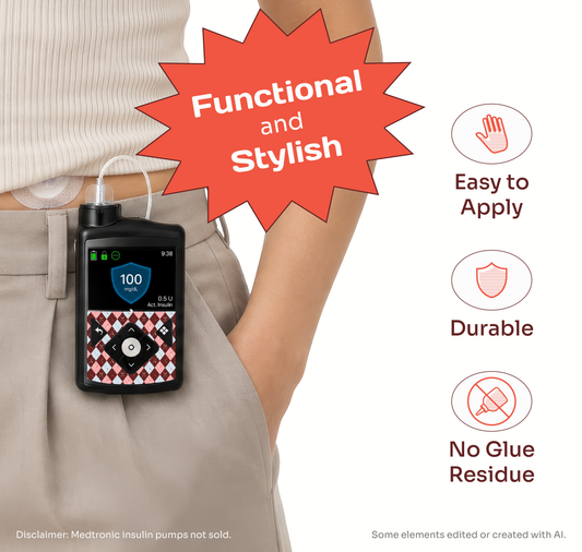 Peelz - Insulin Pump Stickers | 6 in one set | Non tearable | Waterproof
