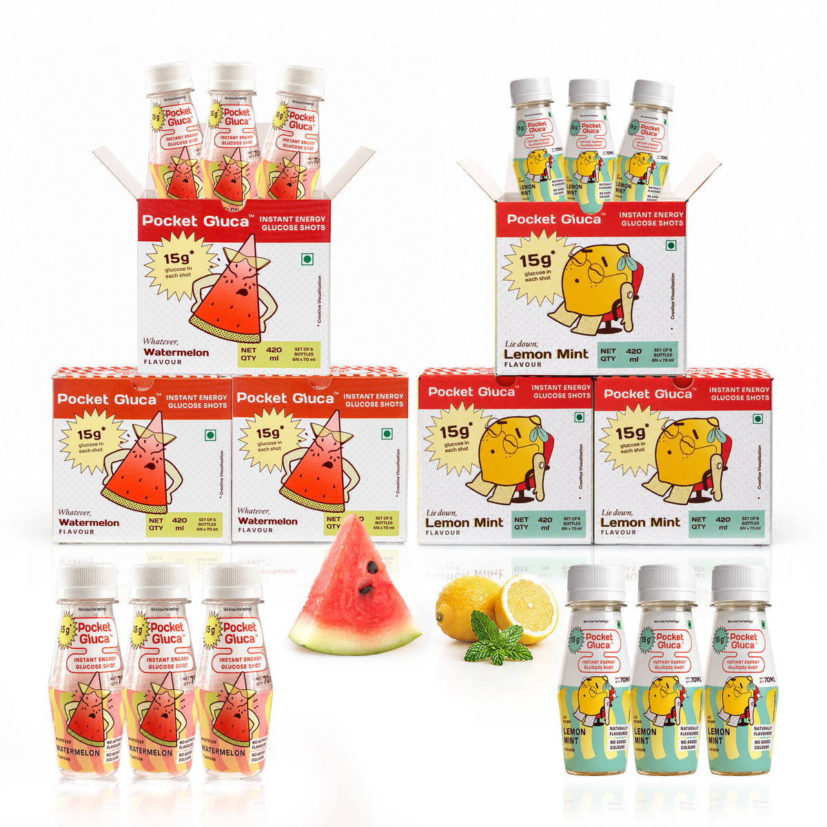 PocketGluca Glucose Shots | Saviour pack | 36 x  70ml