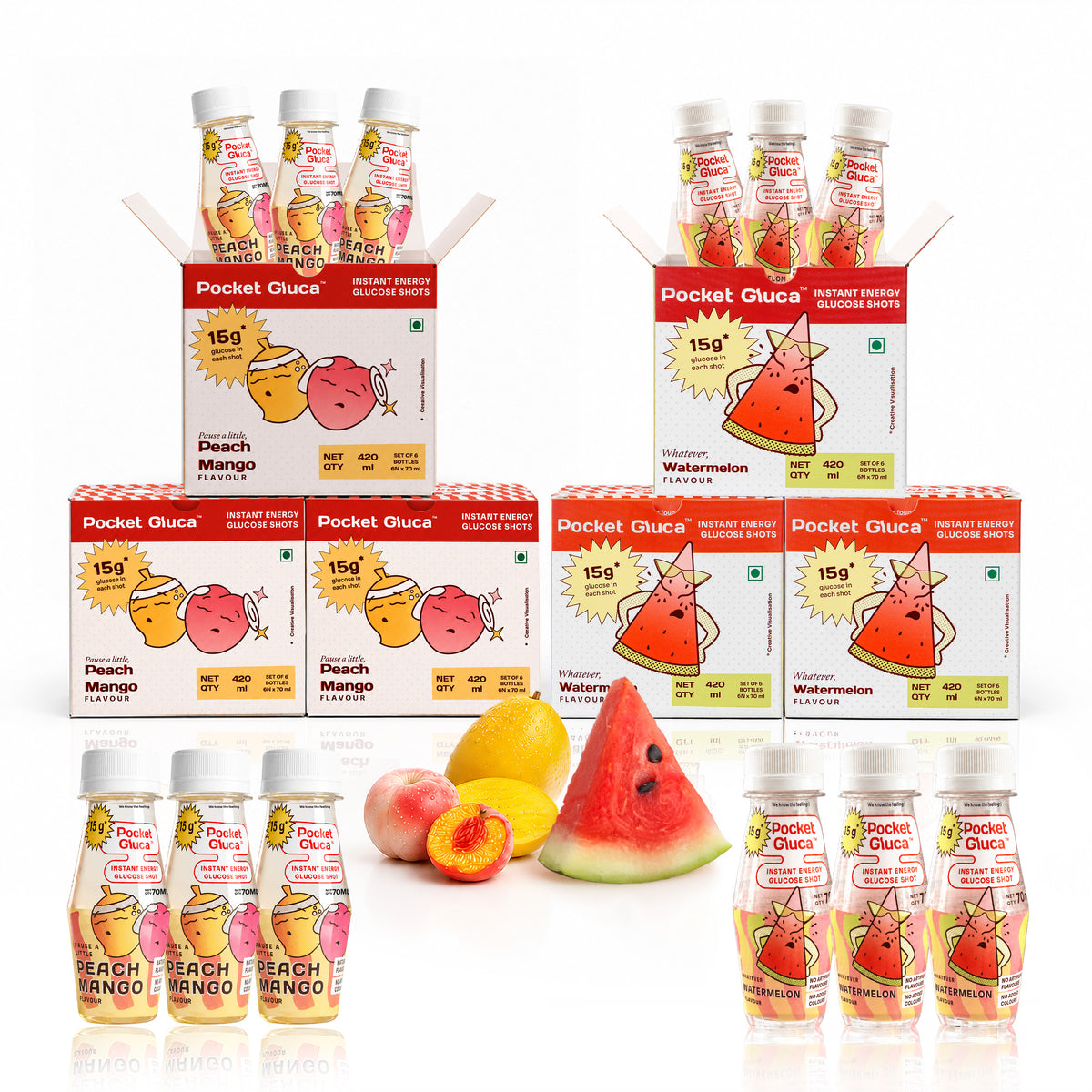 PocketGluca Glucose Shots | Saviour pack | 36 x  70ml