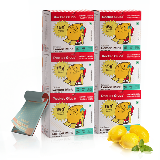 Glucose Shots Lemon Mint | Set of 36 bottles-Bulk | 70ml each