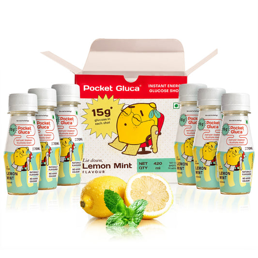 Glucose Shots Lemon Mint | Set of 6 bottles | 70ml each